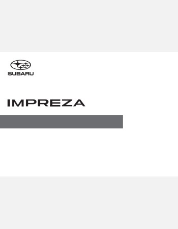 subaru impreza gu 2025-2026 owners manual in english